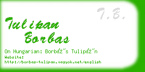 tulipan borbas business card